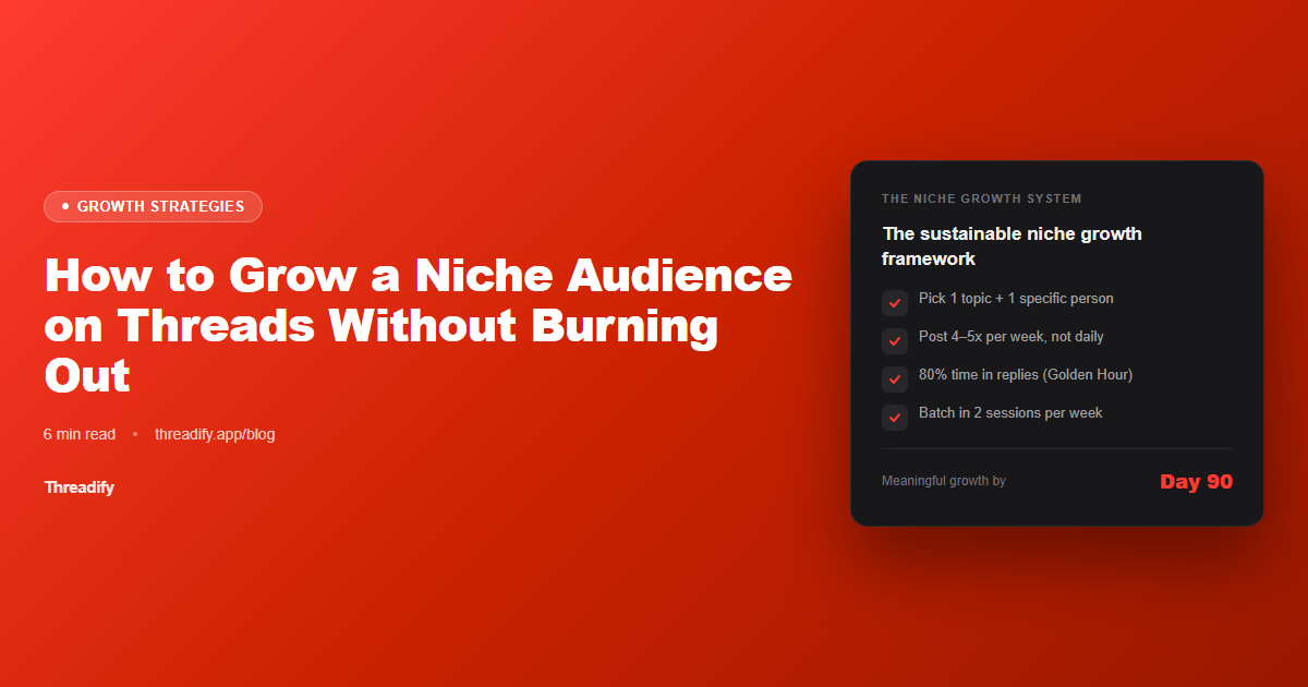 How to Grow a Niche Audience on Threads Without Burning Out